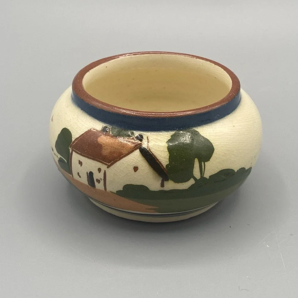 Watcombe Torquay Pottery England Motto Ware Egg Cup Base plus‎ Small Open Bowl